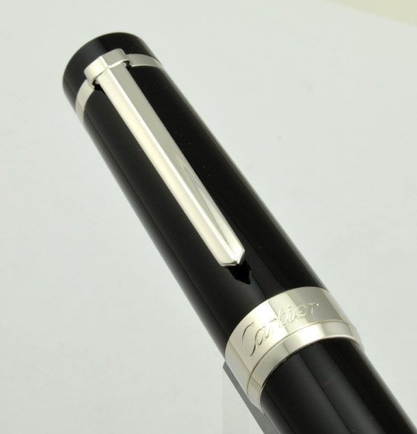 Pasha de Cartier Rollerball Pen - Black, Platinum Trim (Near Mint